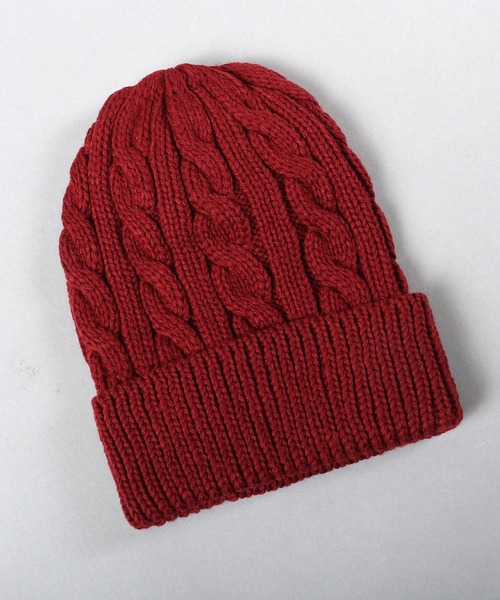 JABURO（ジャブロー）の「JABURO ケーブルニットキャップ ACRYL CABLE WATCH（ニットキャップ/ビーニー・レディース・ブラック/ダークグリーン/ネイビー/グレー/レッド/オフホワイト/オリーブ/グリーン/マスタード/ブルー系その他/ピンク系その他/ロイヤルブルー/ワイン/チャコール・FREE）」の14枚目の写真