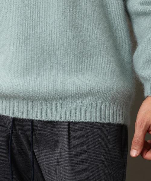 BEAUTY&YOUTH UNITED ARROWS（ビューティーアンドユースユナイテッドアローズ）の「BY キッドモヘア ピケ ニット ◆（ニット/セーター・メンズ・ライトブルー/コバルトブルー/オレンジ・SMALL/MEDIUM/LARGE/X-LARGE）」の4枚目の写真