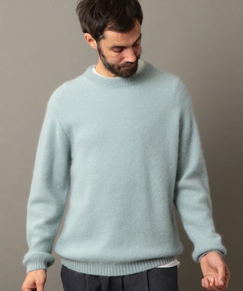 BEAUTY&YOUTH UNITED ARROWS（ビューティーアンドユースユナイテッドアローズ）の「BY キッドモヘア ピケ ニット ◆（ニット/セーター・メンズ・ライトブルー/コバルトブルー/オレンジ・SMALL/MEDIUM/LARGE/X-LARGE）」の7枚目の写真