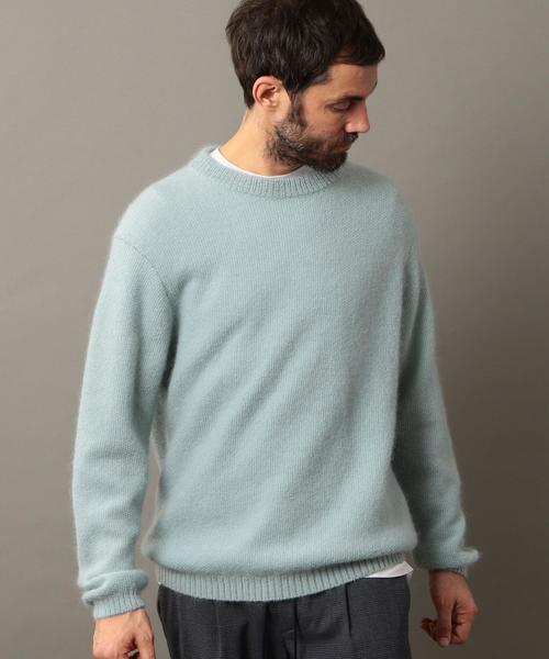 BEAUTY&YOUTH UNITED ARROWS（ビューティーアンドユースユナイテッドアローズ）の「BY キッドモヘア ピケ ニット ◆（ニット/セーター・メンズ・ライトブルー/コバルトブルー/オレンジ・SMALL/MEDIUM/LARGE/X-LARGE）」の10枚目の写真