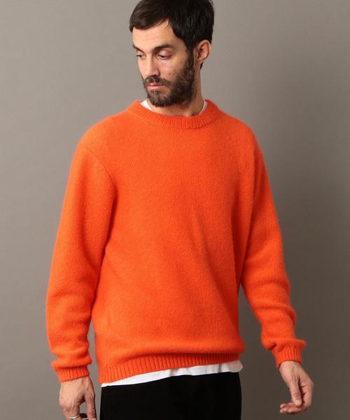 BEAUTY&YOUTH UNITED ARROWS（ビューティーアンドユースユナイテッドアローズ）の「BY キッドモヘア ピケ ニット ◆（ニット/セーター・メンズ・ライトブルー/コバルトブルー/オレンジ・SMALL/MEDIUM/LARGE/X-LARGE）」の9枚目の写真
