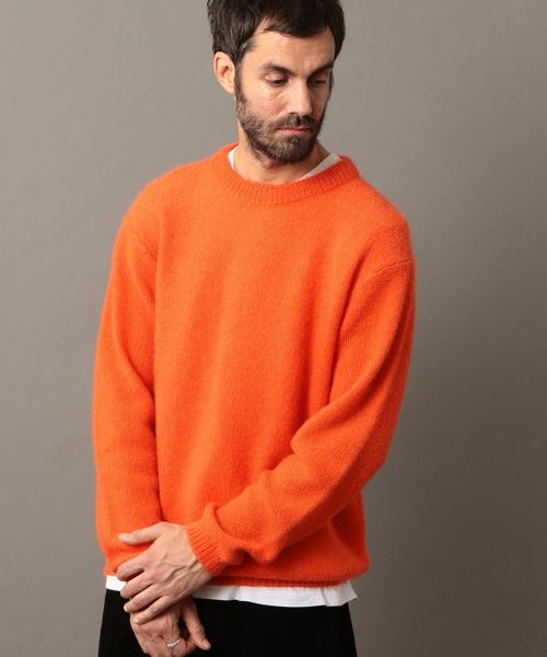 BEAUTY&YOUTH UNITED ARROWS（ビューティーアンドユースユナイテッドアローズ）の「BY キッドモヘア ピケ ニット ◆（ニット/セーター・メンズ・ライトブルー/コバルトブルー/オレンジ・SMALL/MEDIUM/LARGE/X-LARGE）」の16枚目の写真