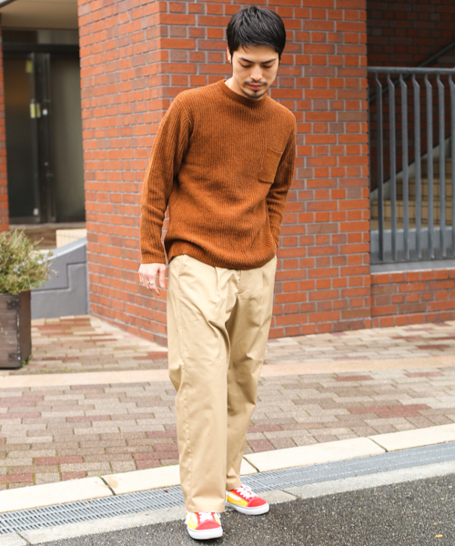 URBAN RESEARCH Sonny Label（アーバンリサーチサニーレーベル）の「モール糸畦編みプルオーバー（ニット/セーター・メンズ・パープル/ネイビー/グリーン/キャメル・LARGE/MEDIUM）」の13枚目の写真