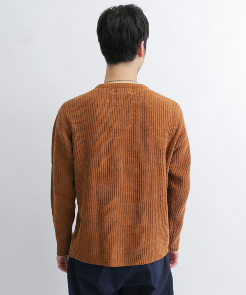 URBAN RESEARCH Sonny Label（アーバンリサーチサニーレーベル）の「モール糸畦編みプルオーバー（ニット/セーター・メンズ・パープル/ネイビー/グリーン/キャメル・LARGE/MEDIUM）」の17枚目の写真