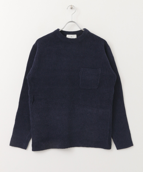 URBAN RESEARCH Sonny Label（アーバンリサーチサニーレーベル）の「モール糸畦編みプルオーバー（ニット/セーター・メンズ・パープル/ネイビー/グリーン/キャメル・LARGE/MEDIUM）」の11枚目の写真