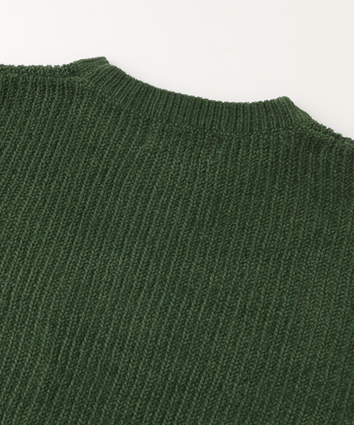 URBAN RESEARCH Sonny Label（アーバンリサーチサニーレーベル）の「モール糸畦編みプルオーバー（ニット/セーター・メンズ・パープル/ネイビー/グリーン/キャメル・LARGE/MEDIUM）」の12枚目の写真