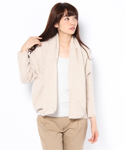 UNITED ARROWS(ユナイテッドアローズ)の「UAB W/CA 7G ノーボタン カーディガン◆(カーディガン/ボレロ・レディース・ライトグレー/ダークグレー/ベージュ・フリー)」の3枚目の写真