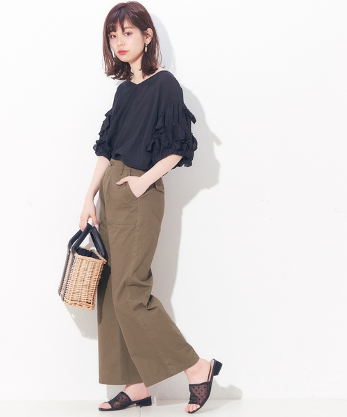 natural couture（ナチュラルクチュール）の「袖たくさんリボン2WAYブラウス（シャツ/ブラウス・レディース・ブラック/ピンク/イエロー/アイボリー/ラベンダー・FREE）」の18枚目の写真