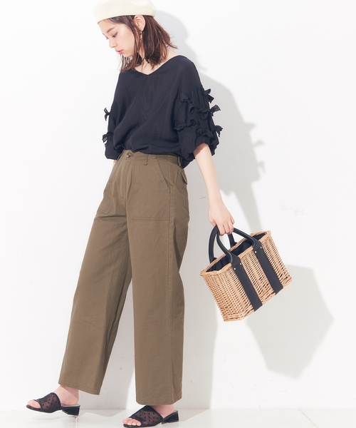 natural couture（ナチュラルクチュール）の「袖たくさんリボン2WAYブラウス（シャツ/ブラウス・レディース・ブラック/ピンク/イエロー/アイボリー/ラベンダー・FREE）」の20枚目の写真