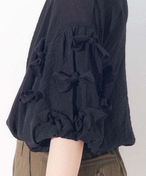 natural couture（ナチュラルクチュール）の「袖たくさんリボン2WAYブラウス（シャツ/ブラウス・レディース・ブラック/ピンク/イエロー/アイボリー/ラベンダー・FREE）」の22枚目の写真
