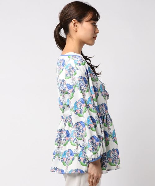 MERLOT（メルロー）の「お花売りのマドンナ柄カシュクールブラウス7502 