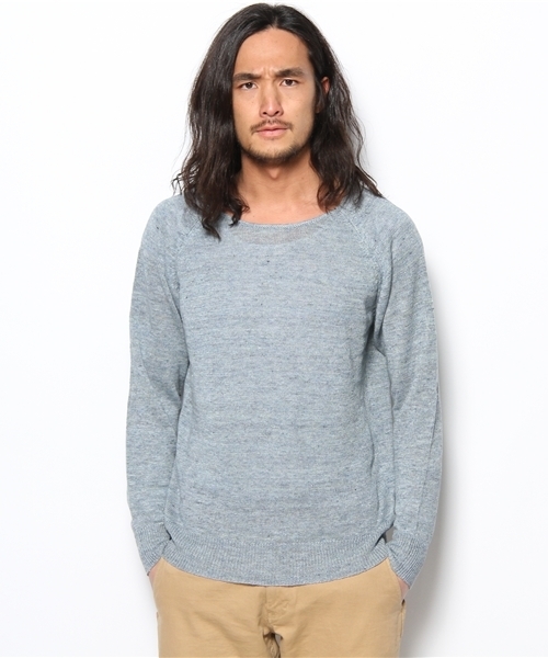 HAMNETT（ハムネット）の「【HAMNETT】リネックスボートネック（Tシャツ/カットソー・メンズ・ベージュ/ブルー/イエロー・MEDIUM/LARGE）」の3枚目の写真