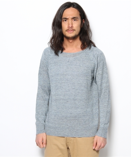 HAMNETT（ハムネット）の「【HAMNETT】リネックスボートネック（Tシャツ/カットソー・メンズ・ベージュ/ブルー/イエロー・MEDIUM/LARGE）」の4枚目の写真