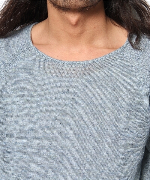 HAMNETT（ハムネット）の「【HAMNETT】リネックスボートネック（Tシャツ/カットソー・メンズ・ベージュ/ブルー/イエロー・MEDIUM/LARGE）」の7枚目の写真