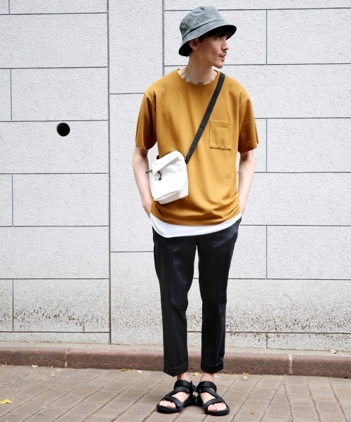 GLOBAL WORK(グローバルワーク)の「カノコダブルフェイスT半袖【吸水速乾】/795857(Tシャツ/カットソー・メンズ・ホワイト/ネイビー/イエロー/グリーン・SMALL/MEDIUM/LARGE/X-LARGE)」の8枚目の写真