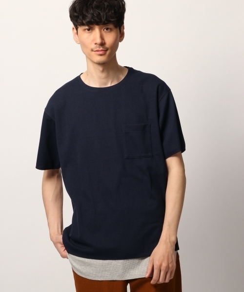 GLOBAL WORK(グローバルワーク)の「カノコダブルフェイスT半袖【吸水速乾】/795857(Tシャツ/カットソー・メンズ・ホワイト/ネイビー/イエロー/グリーン・SMALL/MEDIUM/LARGE/X-LARGE)」の11枚目の写真