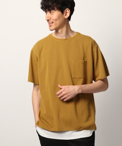 GLOBAL WORK(グローバルワーク)の「カノコダブルフェイスT半袖【吸水速乾】/795857(Tシャツ/カットソー・メンズ・ホワイト/ネイビー/イエロー/グリーン・SMALL/MEDIUM/LARGE/X-LARGE)」の12枚目の写真