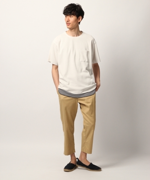 GLOBAL WORK(グローバルワーク)の「カノコダブルフェイスT半袖【吸水速乾】/795857(Tシャツ/カットソー・メンズ・ホワイト/ネイビー/イエロー/グリーン・SMALL/MEDIUM/LARGE/X-LARGE)」の13枚目の写真