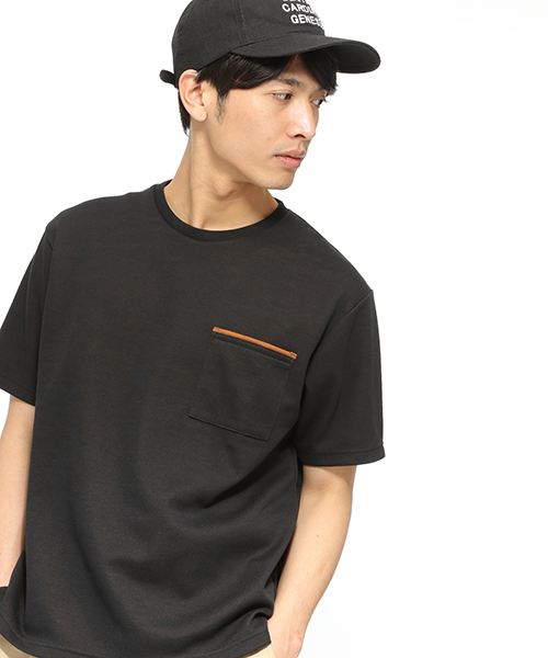 LAKOLE(ラコレ)の「リバーポンチTシャツ / LAKOLE(Tシャツ/カットソー・メンズ・ホワイト/ブラック/サックスブルー/ブルー/オレンジ/イエロー・MEDIUM/LARGE)」の3枚目の写真