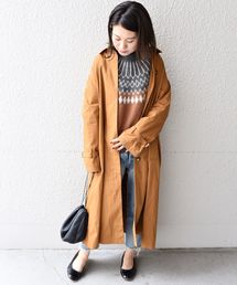 liflattie ships | liflattie ships:ツイルロングステンカラーコート◇(ステンカラーコート)