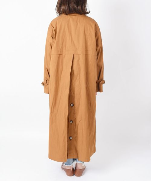 liflattie ships（リフラティ シップス）の「liflattie ships:ツイルロングステンカラーコート◇（ステンカラーコート・レディース・ネイビー/キャメル・SMALL/MEDIUM）」の6枚目の写真