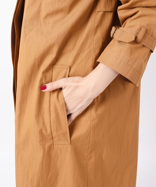 liflattie ships（リフラティ シップス）の「liflattie ships:ツイルロングステンカラーコート◇（ステンカラーコート・レディース・ネイビー/キャメル・SMALL/MEDIUM）」の10枚目の写真