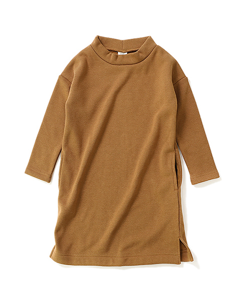 devirock（デビロック）の「まるで着る毛布 裏シャギーハイネックワンピース 裏起毛（ワンピース・キッズ・ヘザーチャコール/ブラック/ネイビー/キャメル/ワイン・160cm/120cm/140cm/150cm/130cm/110cm/100cm）」の19枚目の写真