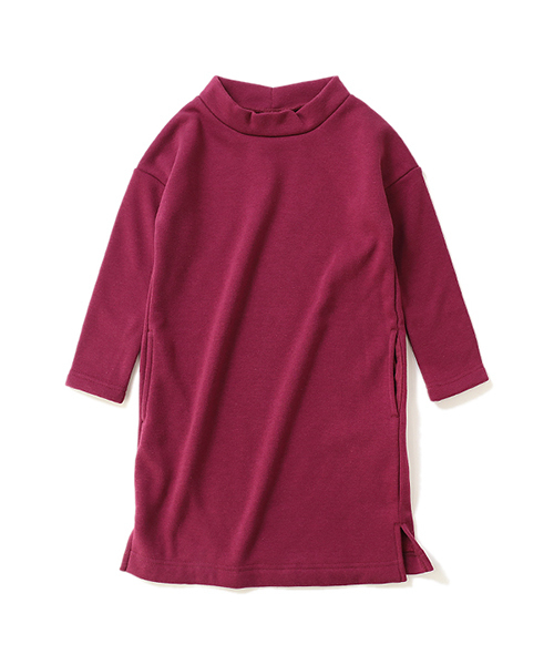 devirock（デビロック）の「まるで着る毛布 裏シャギーハイネックワンピース 裏起毛（ワンピース・キッズ・ヘザーチャコール/ブラック/ネイビー/キャメル/ワイン・160cm/120cm/140cm/150cm/130cm/110cm/100cm）」の20枚目の写真