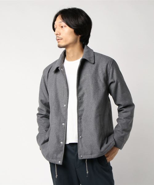 VIBGYOR（ヴィブジョー）の「VIBGYOR Select/ メルトンコーチジャケット（ブルゾン・メンズ・ブラック/ベージュ/ネイビー/その他/杢グレー・MEDIUM/LARGE/X-LARGE）」の10枚目の写真