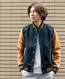 SHIPS GENERAL SUPPLY | SHANHOUSE×SHIPS GENERAL SUPPLY: レザー/バーシティジャケット(スタジャン)■(スタジャン)