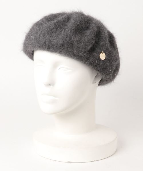 セール アンゴラ メタル付きふわふわベレー帽 ハンチング ベレー帽 Furla フルラ のファッション通販 Zozotown