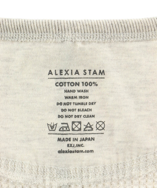 ALEXIA STAM（アリシアスタン）の「Waffle Message sleeve Cardigan/ワッフルカーディガン（カーディガン/ボレロ・レディース・ライトグレー・FREE）」の7枚目の写真