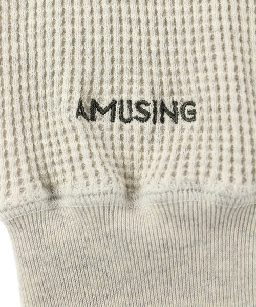 ALEXIA STAM（アリシアスタン）の「Waffle Message sleeve Cardigan/ワッフルカーディガン（カーディガン/ボレロ・レディース・ライトグレー・FREE）」の10枚目の写真