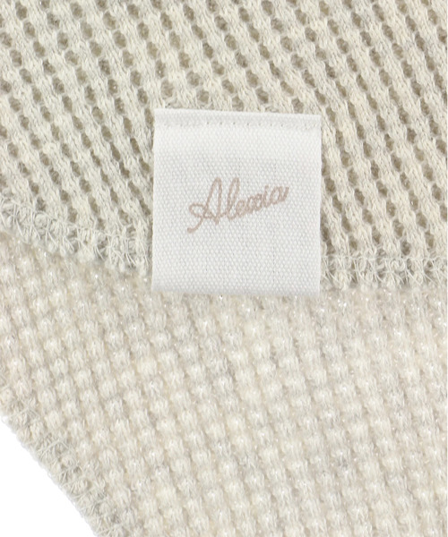 ALEXIA STAM（アリシアスタン）の「Waffle Message sleeve Cardigan/ワッフルカーディガン（カーディガン/ボレロ・レディース・ライトグレー・FREE）」の11枚目の写真