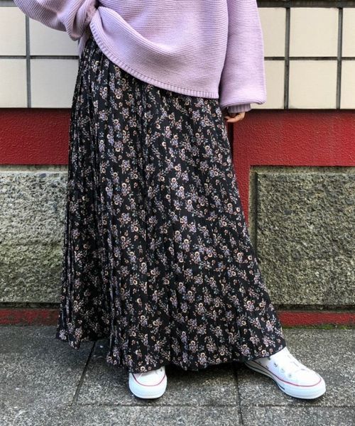 tiptop（ティップトップ）の「【レオパード柄登場！】柄/無地プリーツロングスカート（スカート・レディース・ブラック/A/B/C/D/E/ダークグレー/ベージュ・FREE）」の6枚目の写真