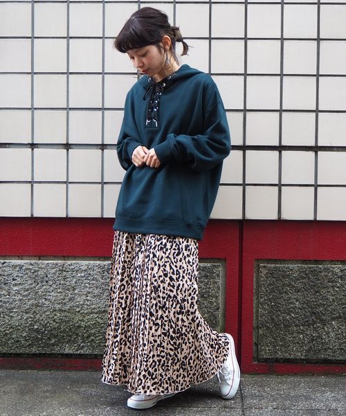 tiptop（ティップトップ）の「【レオパード柄登場！】柄/無地プリーツロングスカート（スカート・レディース・ブラック/A/B/C/D/E/ダークグレー/ベージュ・FREE）」の11枚目の写真