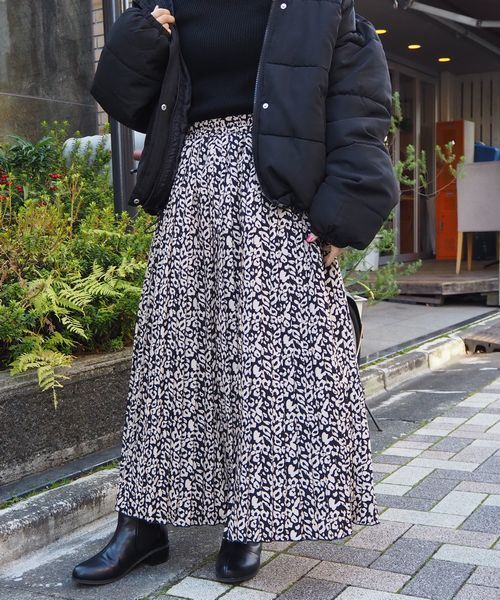 tiptop（ティップトップ）の「【レオパード柄登場！】柄/無地プリーツロングスカート（スカート・レディース・ブラック/A/B/C/D/E/ダークグレー/ベージュ・FREE）」の17枚目の写真