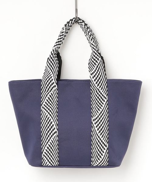 Petit Honfleur（プチオンフルール）の「◇カタログ掲載◇キャンバス編み手トートバッグ（トートバッグ・レディース・ネイビー/アイボリー・フリー）」の3枚目の写真