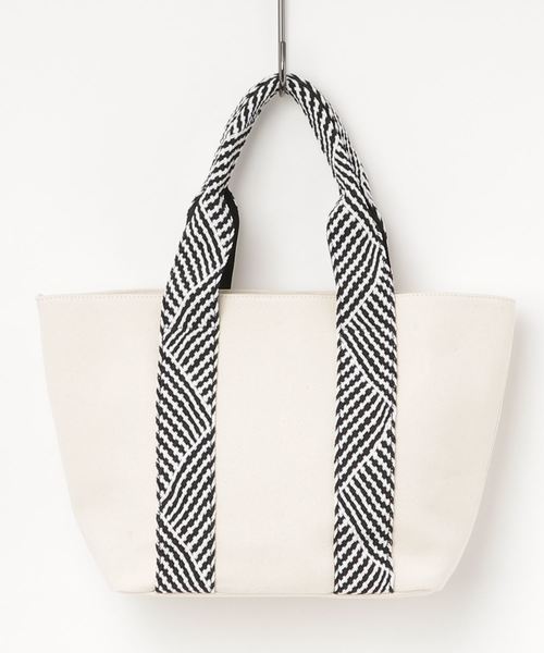 Petit Honfleur（プチオンフルール）の「◇カタログ掲載◇キャンバス編み手トートバッグ（トートバッグ・レディース・ネイビー/アイボリー・フリー）」の7枚目の写真