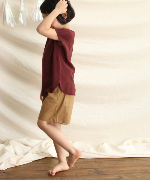 LOWRYS FARM（ローリーズファーム）の「フレンチリネンショートパンツ　831437（その他パンツ・キッズ・オフホワイト/ブラック/ブラウン/ブルー・100/110/120）」の11枚目の写真