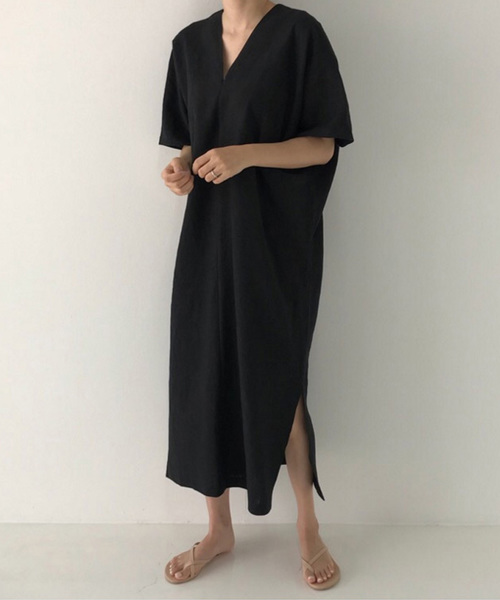 セール リネン混ワンピース ワンピース La Gemme ラジェム のファッション通販 Zozotown