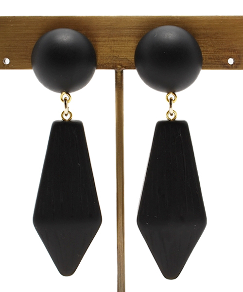 ROSE BUD（ローズバッド）の「(MACOCITY) MPEH-0203(0167-01) EARRING（ピアス（両耳用）・レディース・ホワイト/ブラック/ブラウン・ONE SIZE）」の3枚目の写真