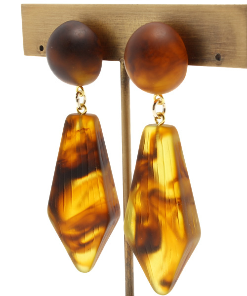 ROSE BUD（ローズバッド）の「(MACOCITY) MPEH-0203(0167-01) EARRING（ピアス（両耳用）・レディース・ホワイト/ブラック/ブラウン・ONE SIZE）」の5枚目の写真