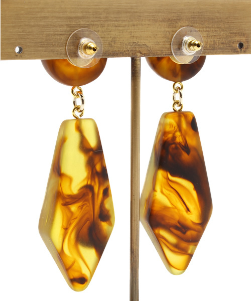 ROSE BUD（ローズバッド）の「(MACOCITY) MPEH-0203(0167-01) EARRING（ピアス（両耳用）・レディース・ホワイト/ブラック/ブラウン・ONE SIZE）」の6枚目の写真