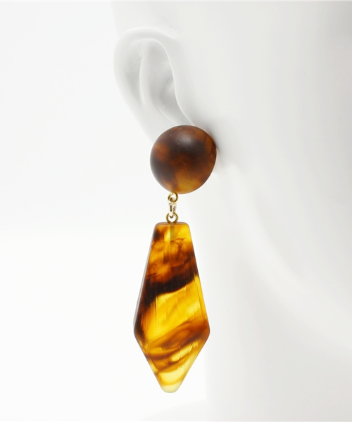 ROSE BUD（ローズバッド）の「(MACOCITY) MPEH-0203(0167-01) EARRING（ピアス（両耳用）・レディース・ホワイト/ブラック/ブラウン・ONE SIZE）」の4枚目の写真