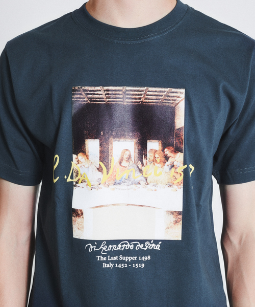 ABAHOUSE（アバハウス）の「ダヴィンチ The Last Supper Tシャツ（Tシャツ/カットソー・メンズ・ホワイト/ベージュ/ネイビー・46/48/50）」の11枚目の写真