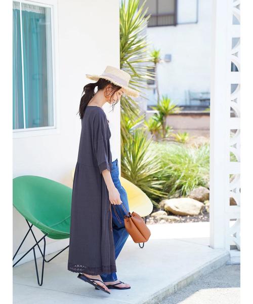 CRAFT STANDARD BOUTIQUE（クラフトスタンダードブティック）の「レース付きカットカーディガン●（カーディガン/ボレロ・レディース・チャコールグレー/ベージュ・FREE）」の8枚目の写真