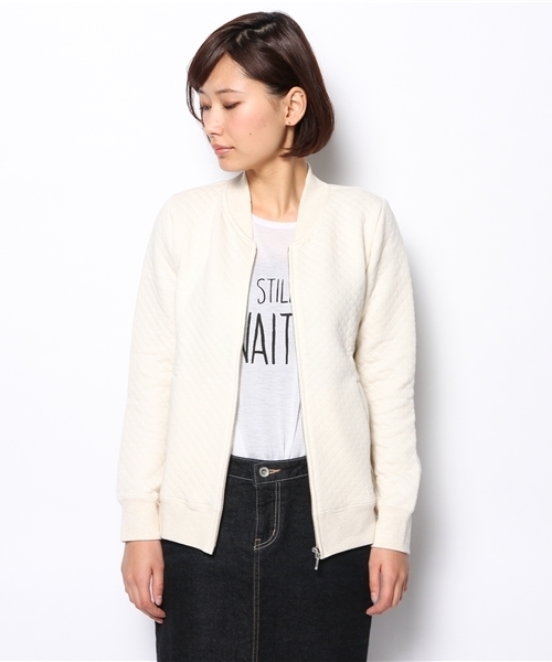 ELFORBR（エルフォーブル）の「ｷﾙﾃｨﾝｸﾞZIPﾌﾞﾙｿﾞﾝ（ブルゾン・レディース・オフホワイト/グレー・MEDIUM）」の10枚目の写真