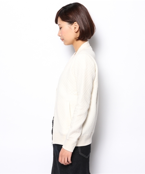 ELFORBR（エルフォーブル）の「ｷﾙﾃｨﾝｸﾞZIPﾌﾞﾙｿﾞﾝ（ブルゾン・レディース・オフホワイト/グレー・MEDIUM）」の11枚目の写真