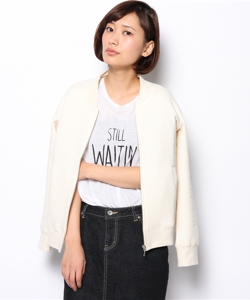 ELFORBR（エルフォーブル）の「ｷﾙﾃｨﾝｸﾞZIPﾌﾞﾙｿﾞﾝ（ブルゾン・レディース・オフホワイト/グレー・MEDIUM）」の5枚目の写真